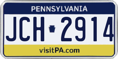 PA license plate JCH2914
