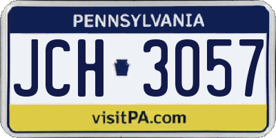 PA license plate JCH3057