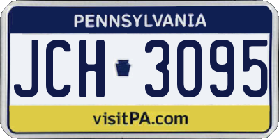 PA license plate JCH3095