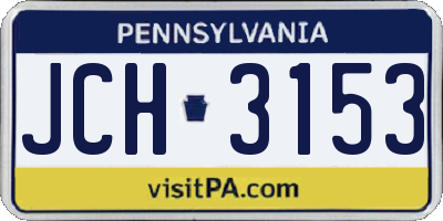 PA license plate JCH3153