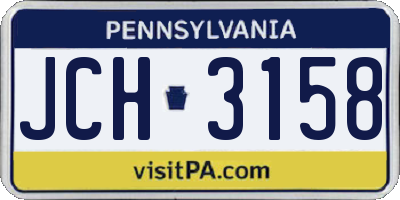 PA license plate JCH3158