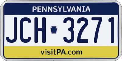 PA license plate JCH3271