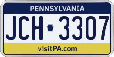 PA license plate JCH3307