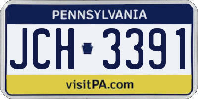 PA license plate JCH3391