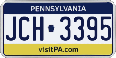 PA license plate JCH3395