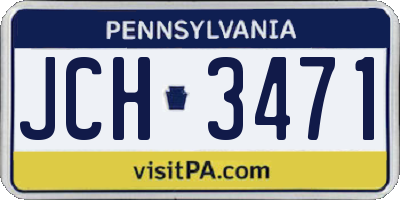 PA license plate JCH3471
