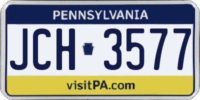 PA license plate JCH3577