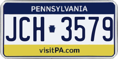 PA license plate JCH3579