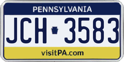 PA license plate JCH3583