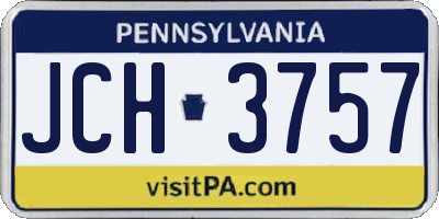 PA license plate JCH3757