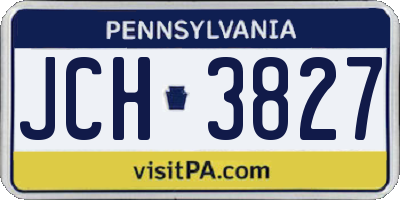 PA license plate JCH3827