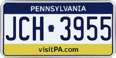 PA license plate JCH3955
