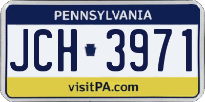 PA license plate JCH3971