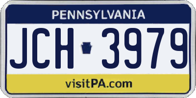 PA license plate JCH3979