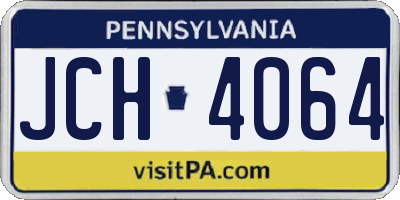 PA license plate JCH4064