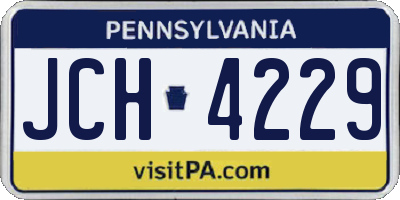PA license plate JCH4229