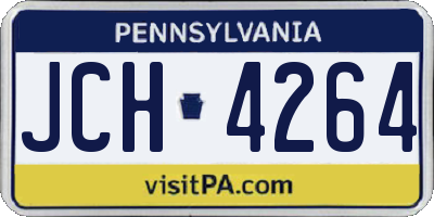 PA license plate JCH4264