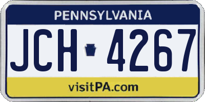PA license plate JCH4267
