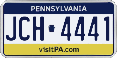 PA license plate JCH4441