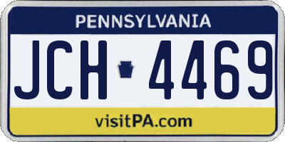 PA license plate JCH4469