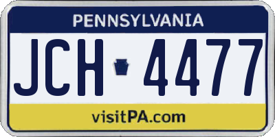 PA license plate JCH4477