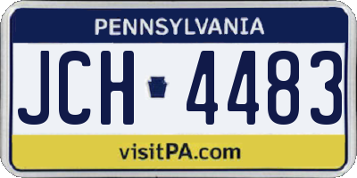 PA license plate JCH4483