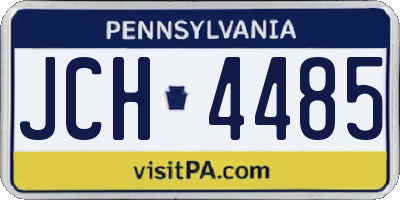 PA license plate JCH4485