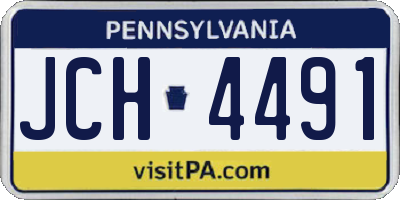 PA license plate JCH4491