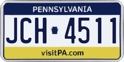PA license plate JCH4511
