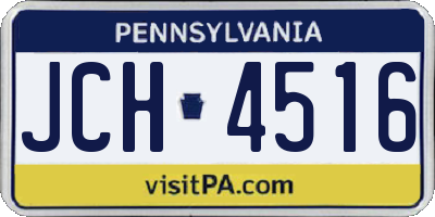 PA license plate JCH4516