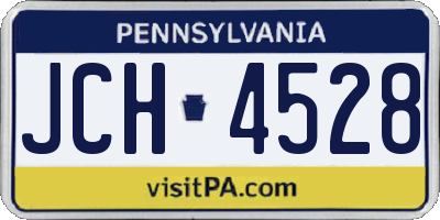 PA license plate JCH4528
