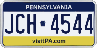 PA license plate JCH4544