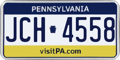 PA license plate JCH4558