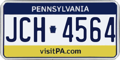 PA license plate JCH4564
