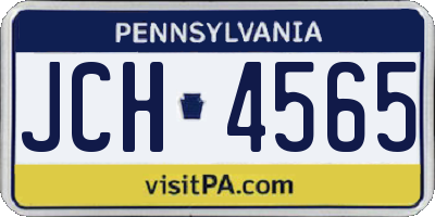 PA license plate JCH4565