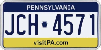 PA license plate JCH4571