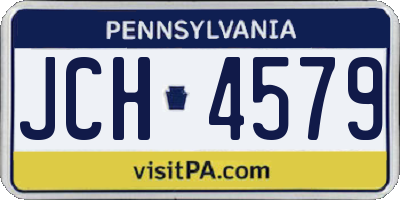 PA license plate JCH4579