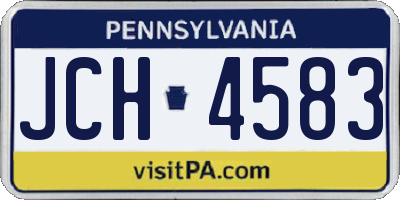 PA license plate JCH4583