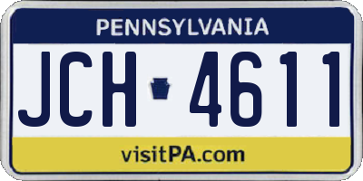 PA license plate JCH4611