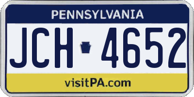 PA license plate JCH4652