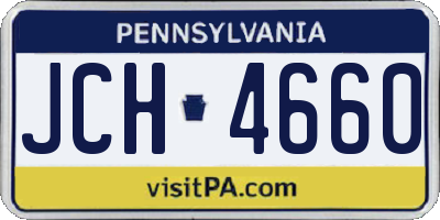 PA license plate JCH4660