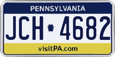 PA license plate JCH4682