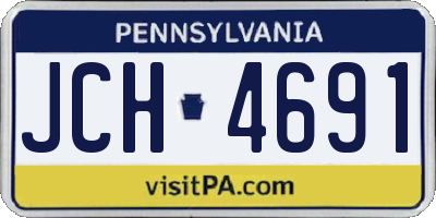 PA license plate JCH4691