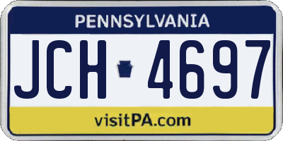 PA license plate JCH4697