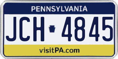 PA license plate JCH4845