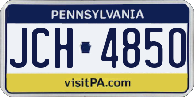 PA license plate JCH4850