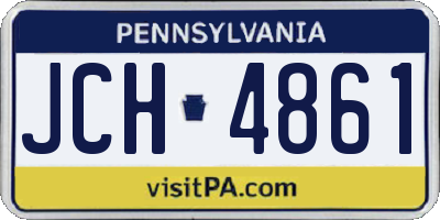 PA license plate JCH4861