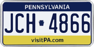 PA license plate JCH4866