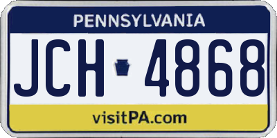 PA license plate JCH4868