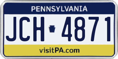 PA license plate JCH4871